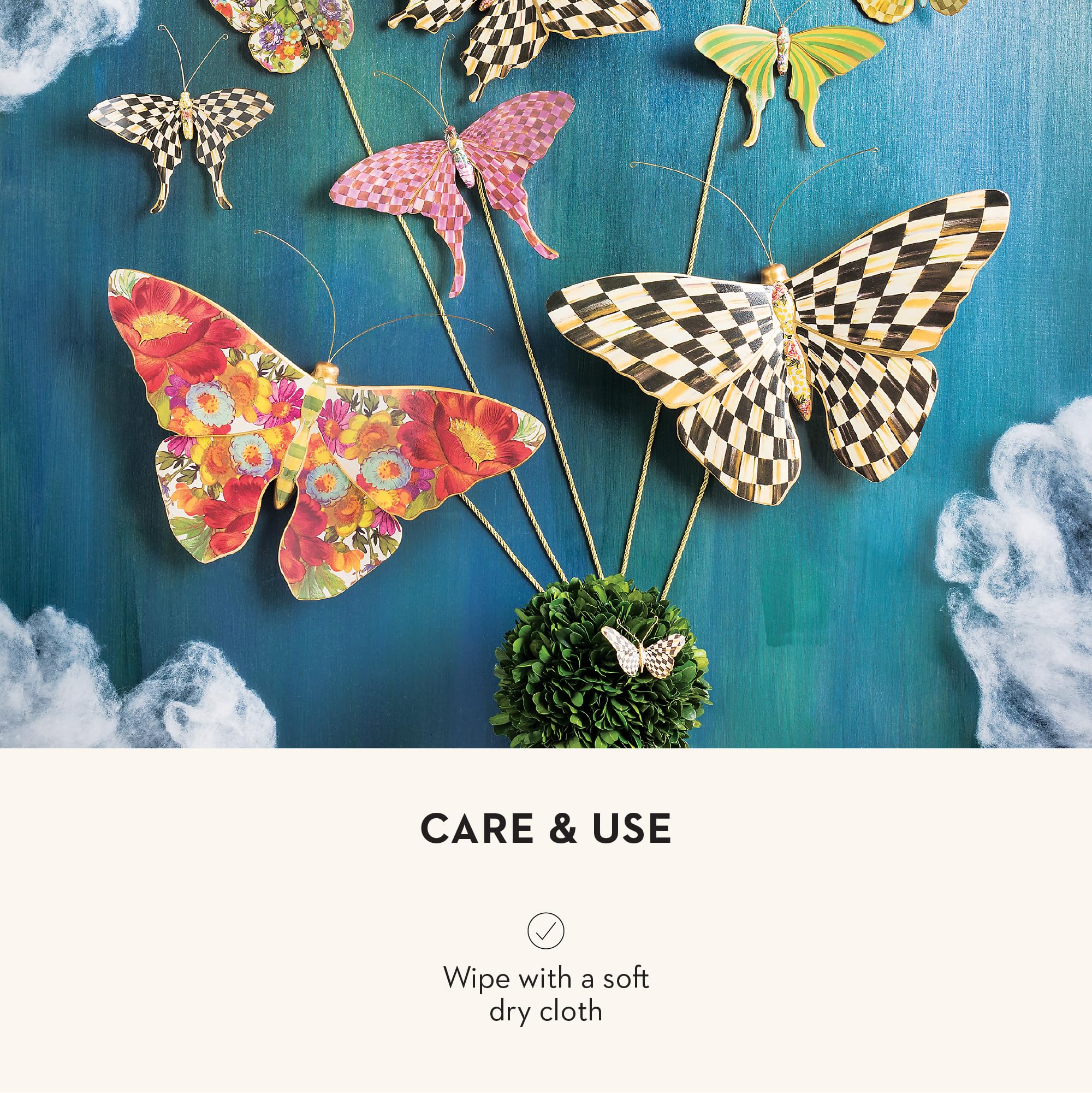 Amazon.com: MACKENZIE-CHILDS Butterfly, Hanging Butterfly Wall